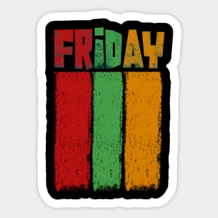 Friday Flag Fashion Sticker